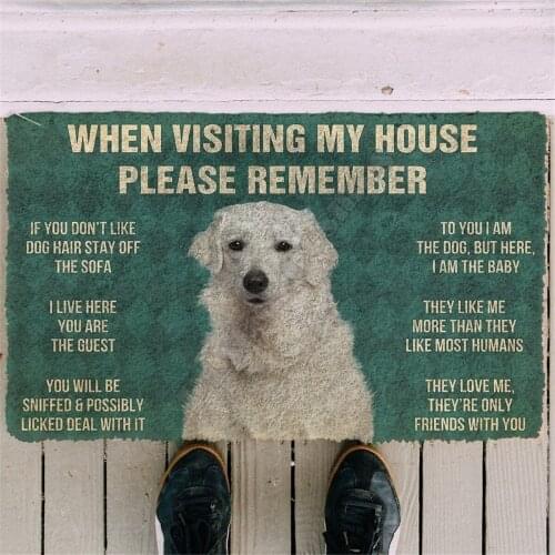 3D Printed Please Remember Kuvasz Dogs House Doormat Non Slip Door Floor Mats Decor Porch Doormat 02
