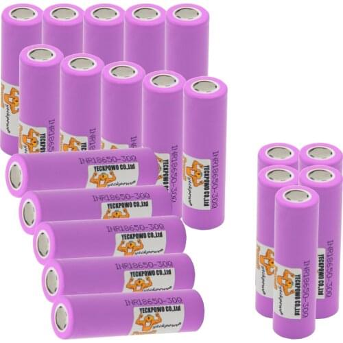 Yeckpowo INR18650 30Q battery 3000mAh 10C 30A high current li-ion batteries lithium 3.7V rechargeable akkumulator
