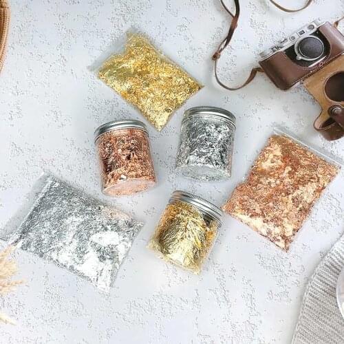 Shiny 3g Gold Foil Luxury Resin Decoration Paper Handicrafts Flake Siver Leaf Jewelry Nail Beauty Gilding DIY Art Craft