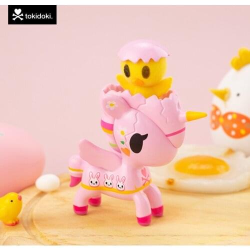 Genuine Tokidoki Unicorn Pio Pio HAPPY EASTER Limited Action Figure Ornament Girl Birthday Gifts