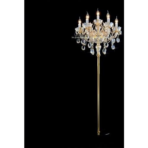 European crystal floor lamp modern living room dining room study bedroom bedside LED candle floor lamp gold crystal floor lamp