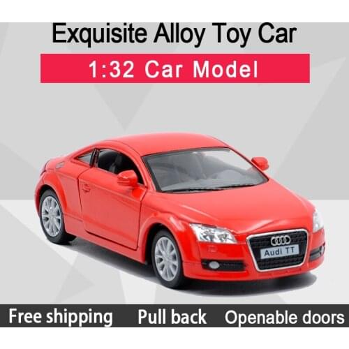 Kinsmart 1:36 2008 TT Coupe Sports Car Alloy Diecast Car Model Toy With Pull Back For Kids Gifts Toy Collection