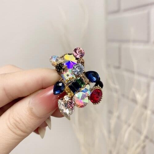 Crystal Elastic Hair Bands Cartoon Hair Ties For Women Korean Mujer Head Accessories Hyuna Wholesale