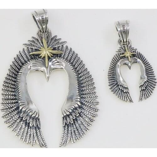S925 Sterling Silver Takahashi Goro Handmade Retro Thai Silver Eagle Pendant Trendy Men And Women Cool Pendant