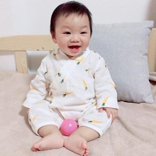 Summer Infant Jumpsuit Baby Breathable Gauze Sleepwear Newborn Toddler Pajamas Nightwear Casual Clothes Outfit Home Wear