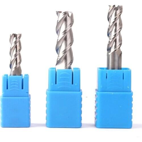 LIJUN LON Aluminum Wood Cutter Endmill HRC45 3 Flute Cnc Milling Tools Tungsten Steel Milling Cutter End Mill 2mm 3mm 4mm 6mm