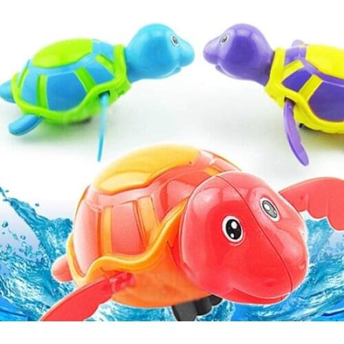 1PC Cute Turtle Swim Animal Wound-up Chain Clockwork Baby Kid Bathroom Bathing Toy Water Toy Swimming Pool & Accessories