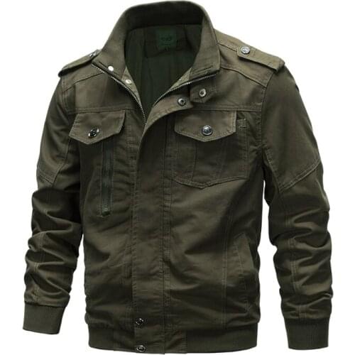 Black Army Khaki 3 colors Plus Size 6XL High Quality Autumn Men Bomber Jackets Military Jackets