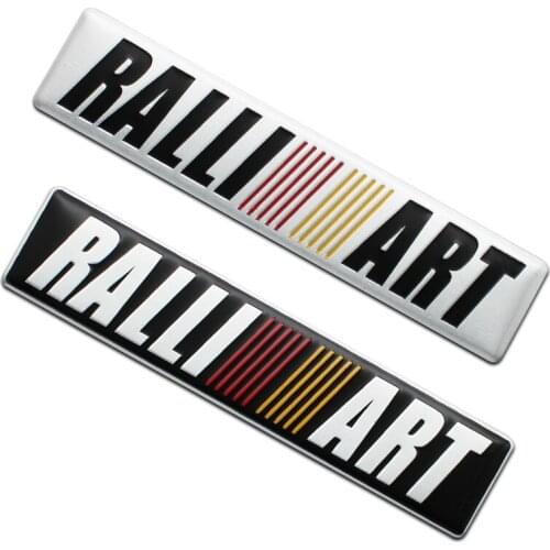 3D Metal Car Stickers RALLI ART Emblem Badge Decal For Mitsubishi RalliArt Lancer Outlander Ralli Art 10 Asx Car Accessories
