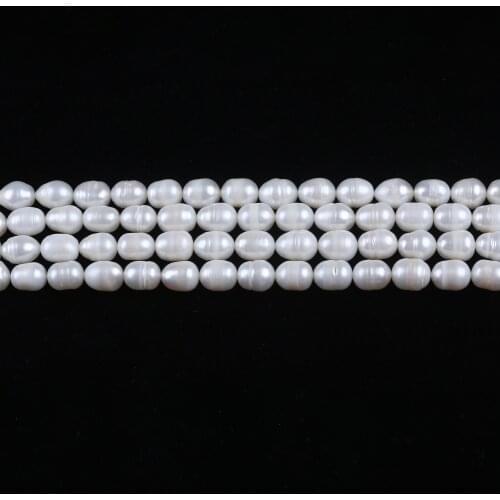 Cheap 8-9mm rice shape fresh water pearl strands