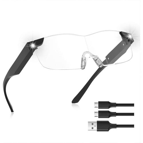 2021 New Magnifying Glasses with Lights Magnifying Lighted Eyeglasses Hands Free for Close Work Reading Magnifying Eyeglass