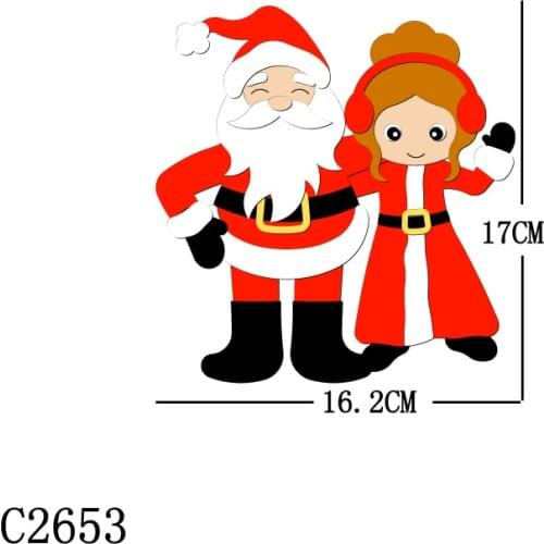 New Santa claus Wooden Die Scrapbooking C2653 Cutting Dies Multiple Sizes