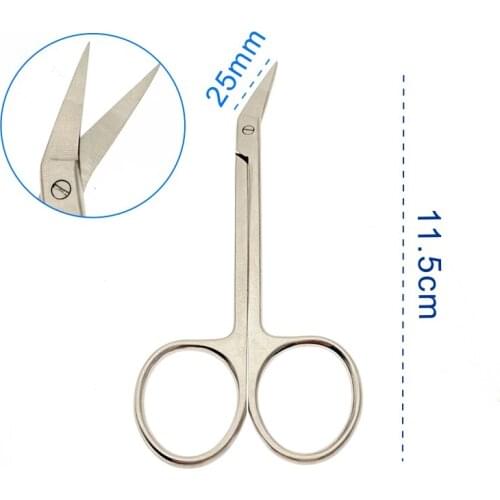 Best Plastic Surgery Scissors Bevel Bend Head Stainless Steel Instrument Tool 45 Degree Cut
