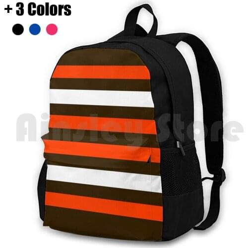 Orange Outdoor Hiking Backpack Riding Climbing Sports Bag Cle Football Fans Fan Lover Sports Hometown Home Base Game Game Day