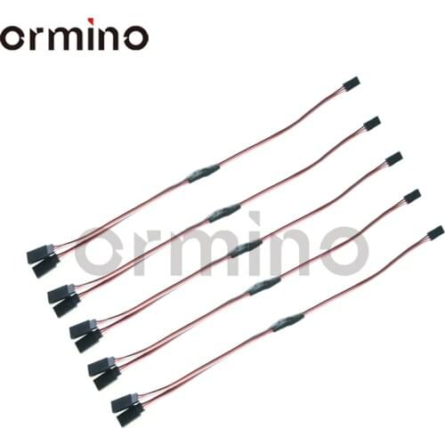 ORC 5Pcs Y Style Servo Extension Lead Wire Cable 300mm For JR Futaba RC Drone Kit 30cm Servo Cable Helicopters Quadcopter Diy
