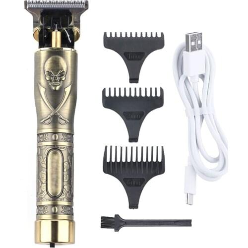 Professional Beard Trimmer For Men Barber Electric Hair Clipper Cordless Haircut Rechargeable 0mm Hair cut Baldheaded machine