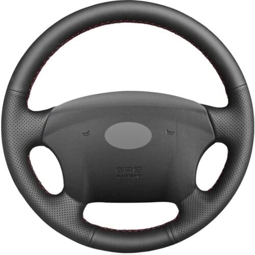 DIY Black PU Faux Leather Car Steering Wheel Cover for Hyundai Azera 2005-2010 Sonata NF NFC 2005-2010 Kia Carens 2007-2011