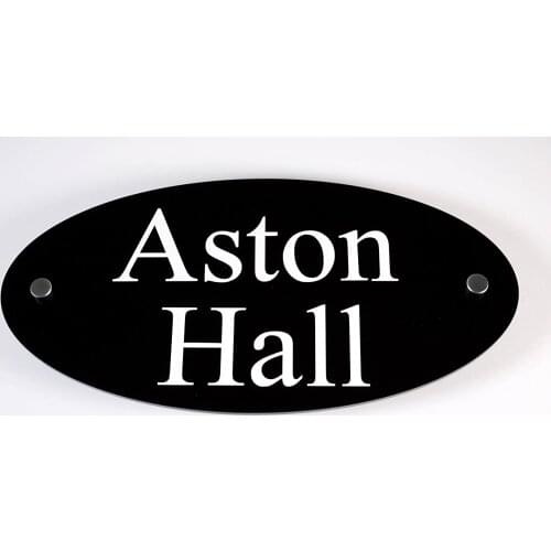 DIY House Number House Number Sign / Plaque Black Acrylic Oval Apartment house number