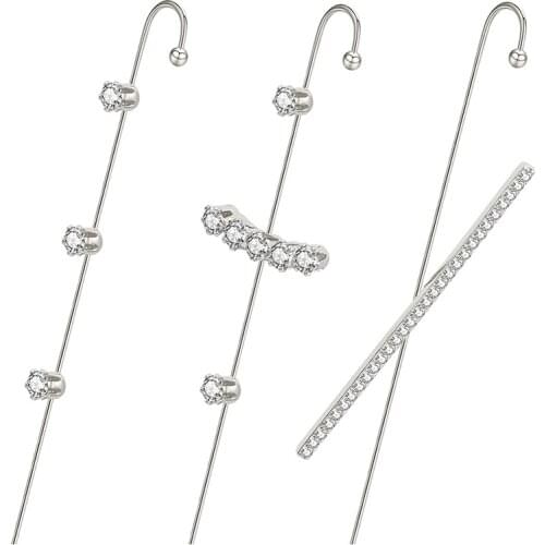 Crystal Stud Earrings 9 Styles Wrap Crawler Hook Earring Jewelry Simple Cool Punk Earrings New Year present for women girls