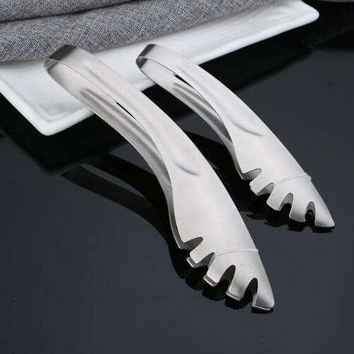 Stainless Steel BBQ Tongs Lock Design Food Serving Vegetable Clip Barbecue Roasting Clamp Kitchen Cake Bread Gripper F20173544