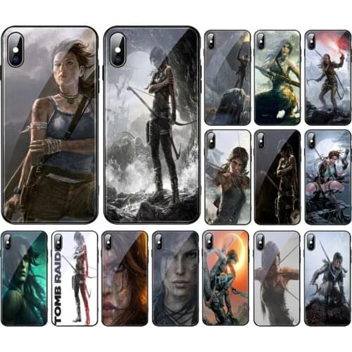 Lara Croft Tomb Raider Tempered Glass phone case For iphone 11 Pro Max For iphone 12 11 Pro Max XS XR X 8 7 Plus SE2 Case