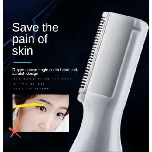 Eyebrow Trimmer 1pc Eye Brow Epilator Electric Beard Shaver Razor Mini Face Painless Rechargeable Makeup Tools Knife Blade