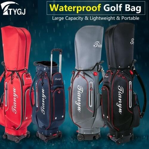 Upgrade Waterproof Golf Bag Multi-Functional Golf Stand Bag With Wheel Golfing Cart Package Aircraft Consignment Storage 4 Color