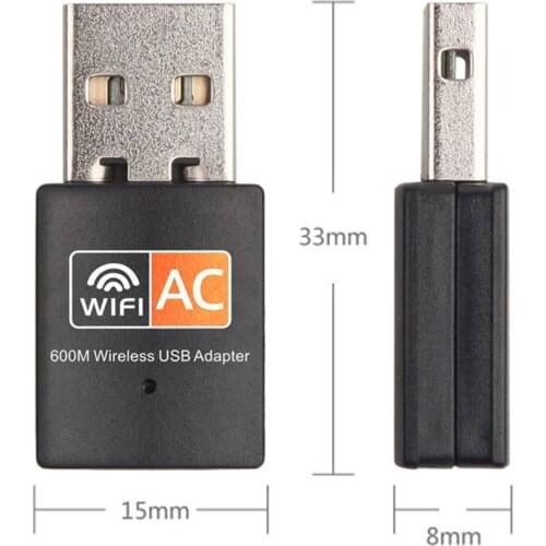 USB Wifi Adapter 600Mbps Wireless Network Card Ethernet Antena Wifi Receiver USB LAN AC Dual Band 2.4G 5GHz for PC Dongle