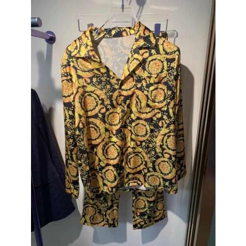 W2051 Fashion Mens Sets 2021 Runway Luxury famous Brand European Design party style Mens Clothing