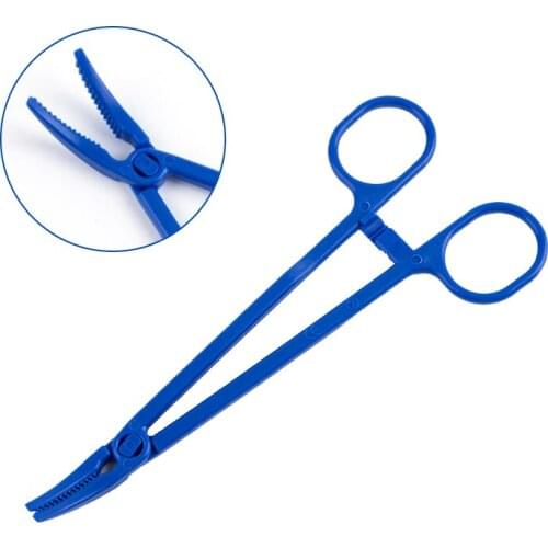 1 pcs 16cm Plastic Hemostat Forceps Sharp Mouth Pliers Surgical Cottonball Sponge Clamp Outdoor First Aid Tools