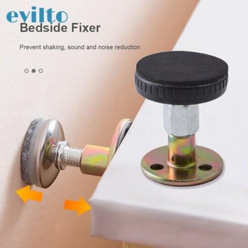 1pcs Bed Fixer Adjustable Thread Furniture Frame Anti-Shake Tool Home Room Wall Protective Self-adhesive Telescopic Door Stopper