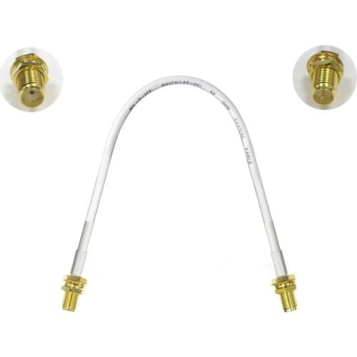 1PC SMA Female nut to RP-SMA Female nut 15cm 30cm 50cm low loss high quality for wifi antenna anti-corrosive