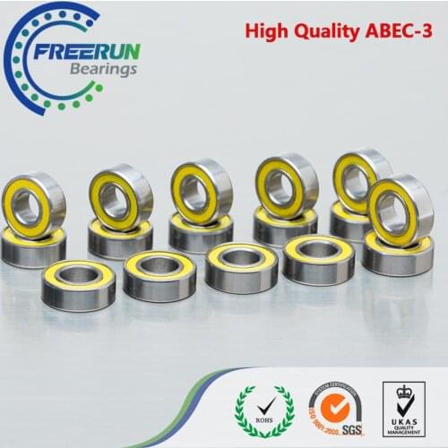 ABEC 3 Yellow Rubber ball bearings RC CAR & Truck Bearing for TAMIYA(CAR) WILD WILLY 2&METALLIC
