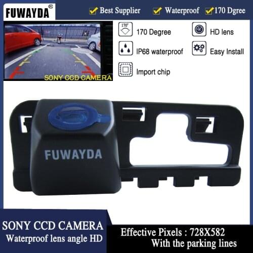 FUWAYDA FOR SONY CCD CHIP CAR Auto REAR VIEW REVERSE BACKUP CAMERA FOR Honda 2006 2007 2008 2009 With Guide Line WATERPROOF HD