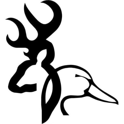 Car Stickers Deer Duck Cartoon Personalized PVC Car Decoration Accessories Decals Creative Waterproof Black/white,14cm*12cm