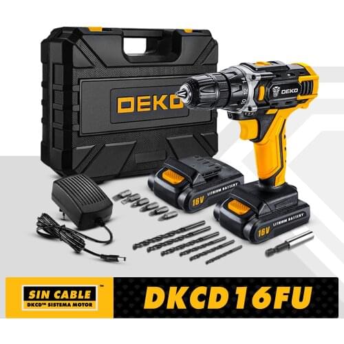 DEKO new Loner 16V wireless drill, electric screwdrivers, with lithium-ion battery, DIY at home