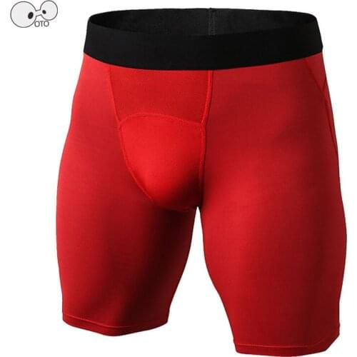 2018 Quick Dry Elastic Gyms Fitness Shorts Men Tights Compression Shorts Bermuda Solid Short Leggings Film Slim Fit Sportswear