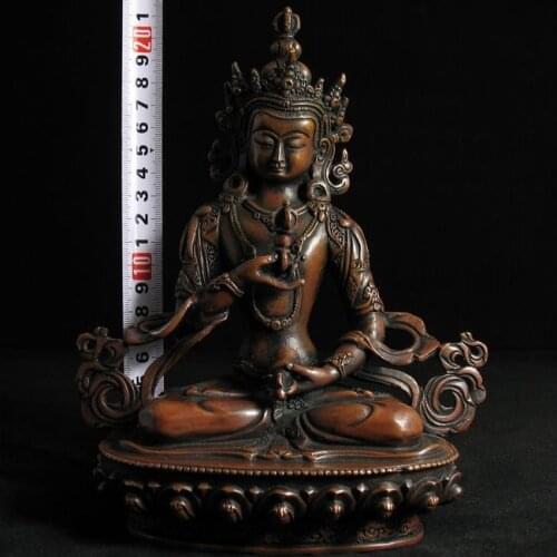 215MM H Decorated Material:BRASS Tibetan Buddhism/Tibetan BRASS Vajrasattva Buddha Statue Decoration real Silver Brass