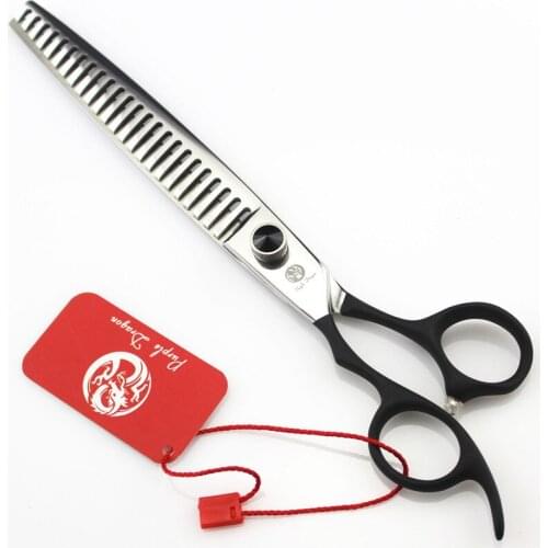 Purple Dragon 7/8 inch Left Handed Pet Grooming Tools Scissors Dog Hair Clipper Thinning Scissors for Thin Out for You Pets