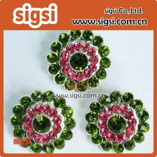 Fashion more color Acrylic Rhinestone Button for Decorative