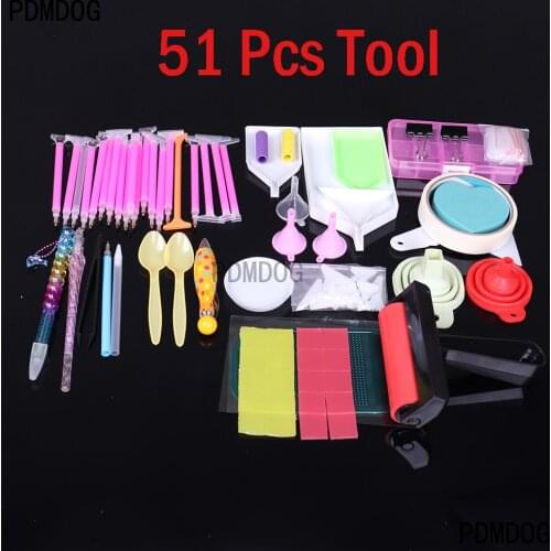 New 51 toolbox transparent plastic storage box 5d diamond painting accessories tool diamond painting tool set box