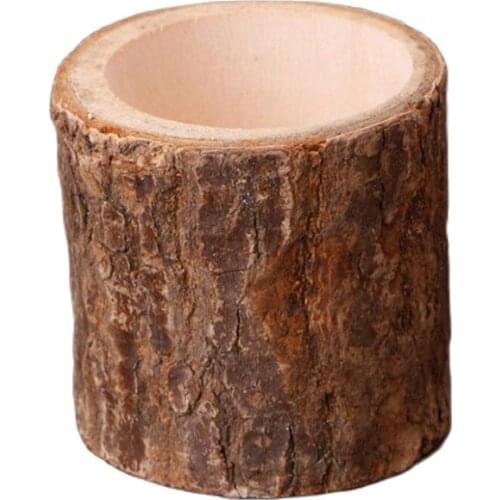 Round Candle Holders Table Accessories Wooden Candlestick Handmade Candle Stand Holder Tree Stump Ornament Decoration 2021 New