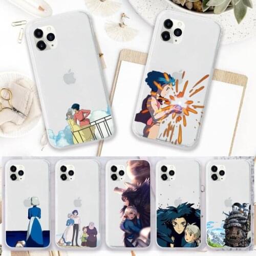 Anime Howls Moving Castle Phone Case Transparent for iPhone 11 12 mini pro XS MAX 8 7 6 6S Plus X 5S SE 2020 XR