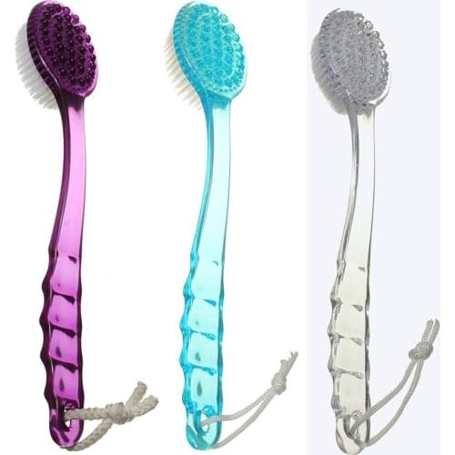 Long Handled Body Bath Shower Back Brush Scrubber Massager Skin Cleaning Brush