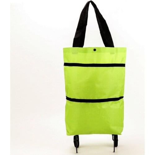 Tug Bag Shopping Bag Supermarket Buy Vegetable Cart Folding Shopping Bag Wheel Bag Home Buy Vegetable Puller Custom LOGO