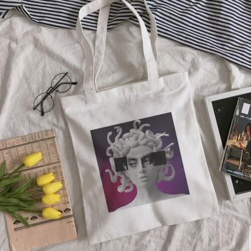 Harajuku Fun David Michelangelo Statue Print Shoulder Bags Wallet New Fashion Large Capacity Shopping Bag Street Punk Women Bag