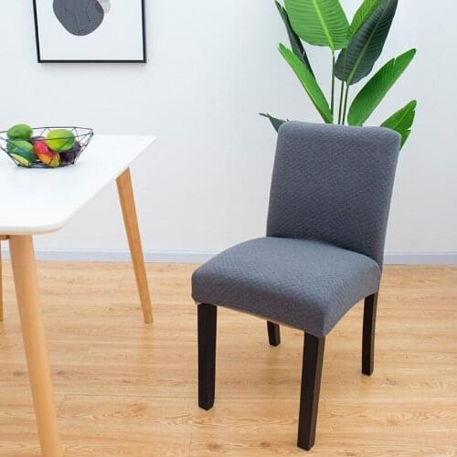 Thickened Plaid Chair Cover Household Universal Spandex Seat Cover Modern Solid Chair Covers For Office Camputer Chair 12 Colors