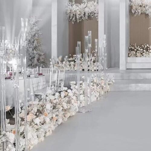Party Stage Backdrops Table Centerpieces Flower Stand Rack Candelabrum Acrylic Candelabra Candle Holders Wedding Candlesticks
