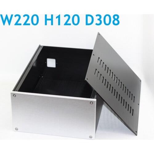 Size W300 H220 D120 All Aluminum Non-porous Chassis Tube Amplifier Preamp Power Amplifier Decoder Case Rear Chassis WA123