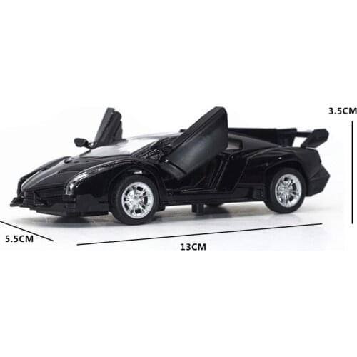 1.32 Poison Sports-car Model Car Diecast Metal Alloy Simulation Pull Back Vehicles Cars Lights Toys For Kids Gifts For Lovely